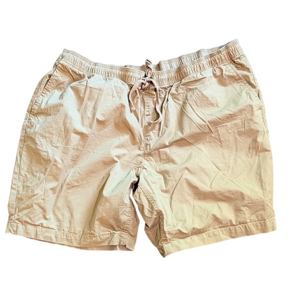 Free Assembly Mens Tan Elastic Waist Drawstring Shorts‎ XXL